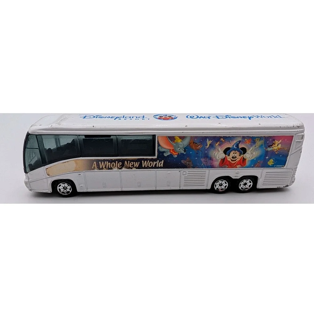 Disney Parks Matchbox Bus 1999 Motor Coach Industries Diecast White 6.5in